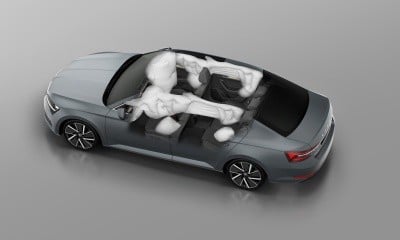 ukázka airbagů v modelu superb