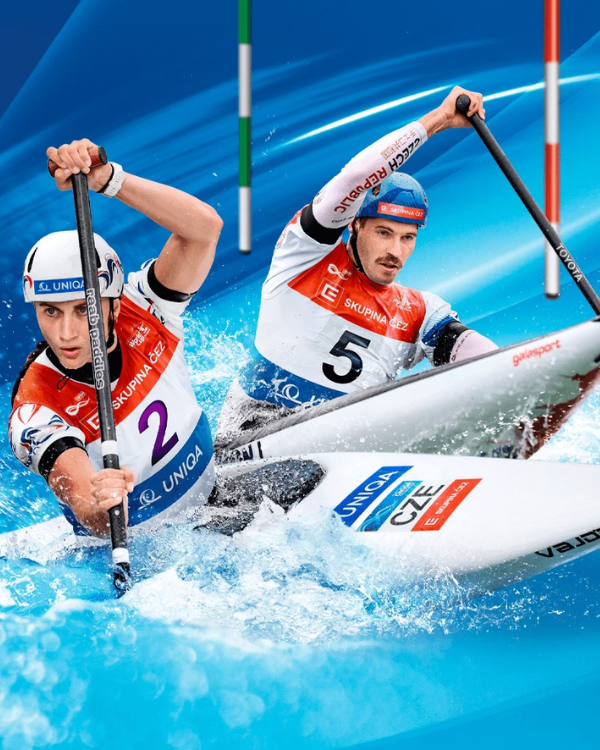 Jiří Prskavec a Kateřina Kudějová na reklamní fotografii k World Cup 2021